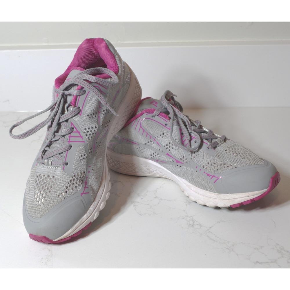 Propet Woman's Size 9.5 X(2E) Wide Stability Walker Grey Pink Sneakers